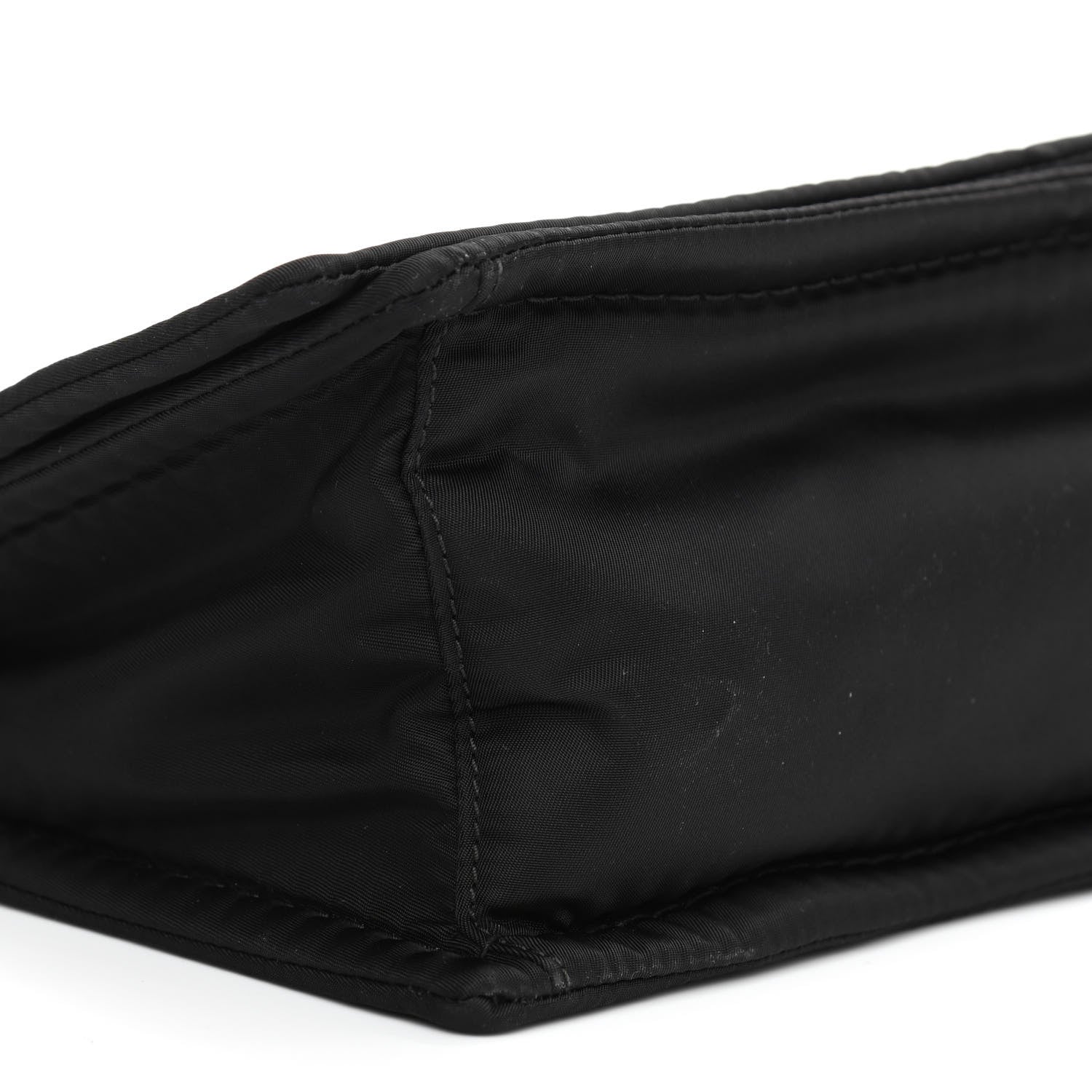 Prada Tessuto Nylon Padded Chain Shoulder Bag Black 8 of 9