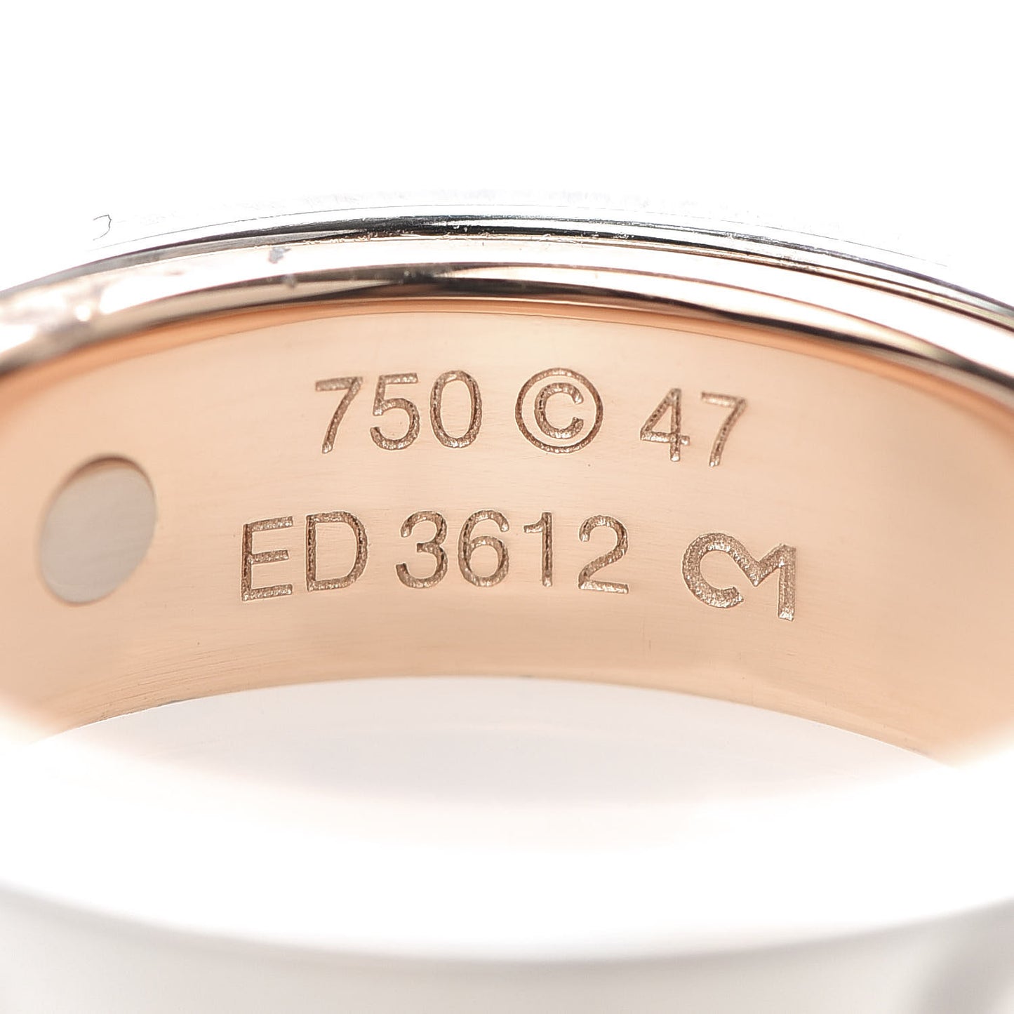 18K White Pink Gold 5.5mm Astro LOVE Ring 47 4