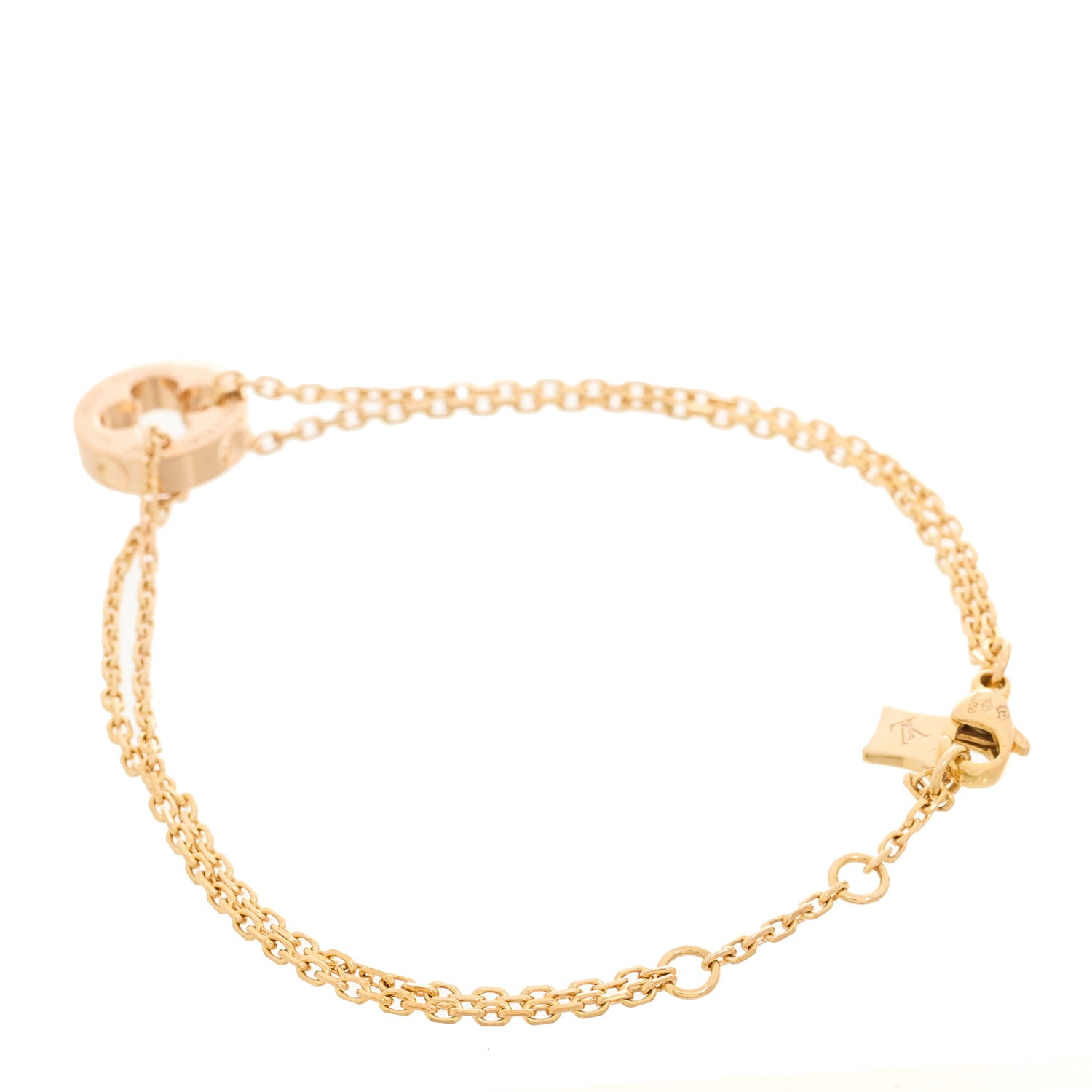 Louis Vuitton 18K Rose Gold Empreinte Chain Bracelet 2 of 5