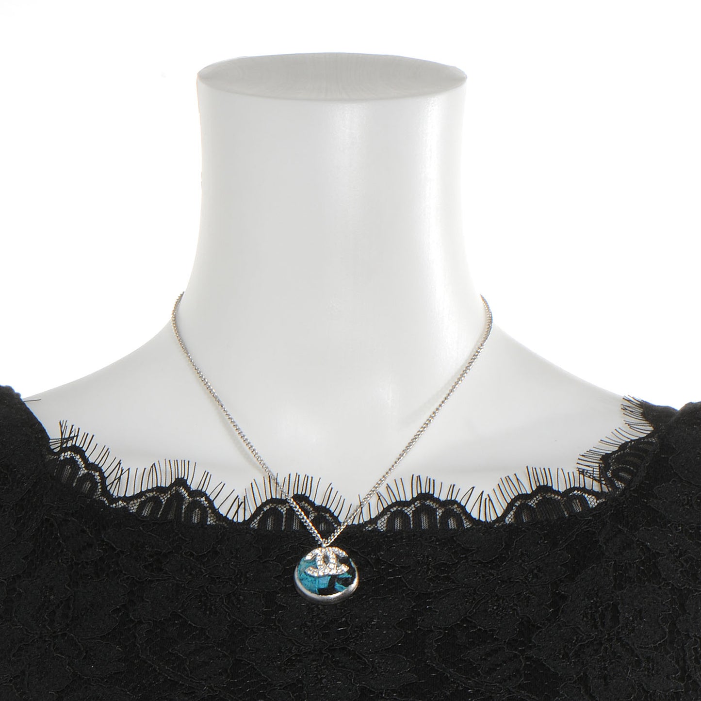 Crystal CC Tweed Necklace