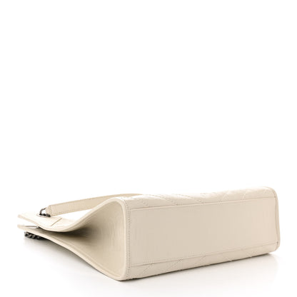 Saint Laurent Crinkled Calfskin Matelasse Monogram Medium Niki Shopper Tote Crema Soft 4 of 10