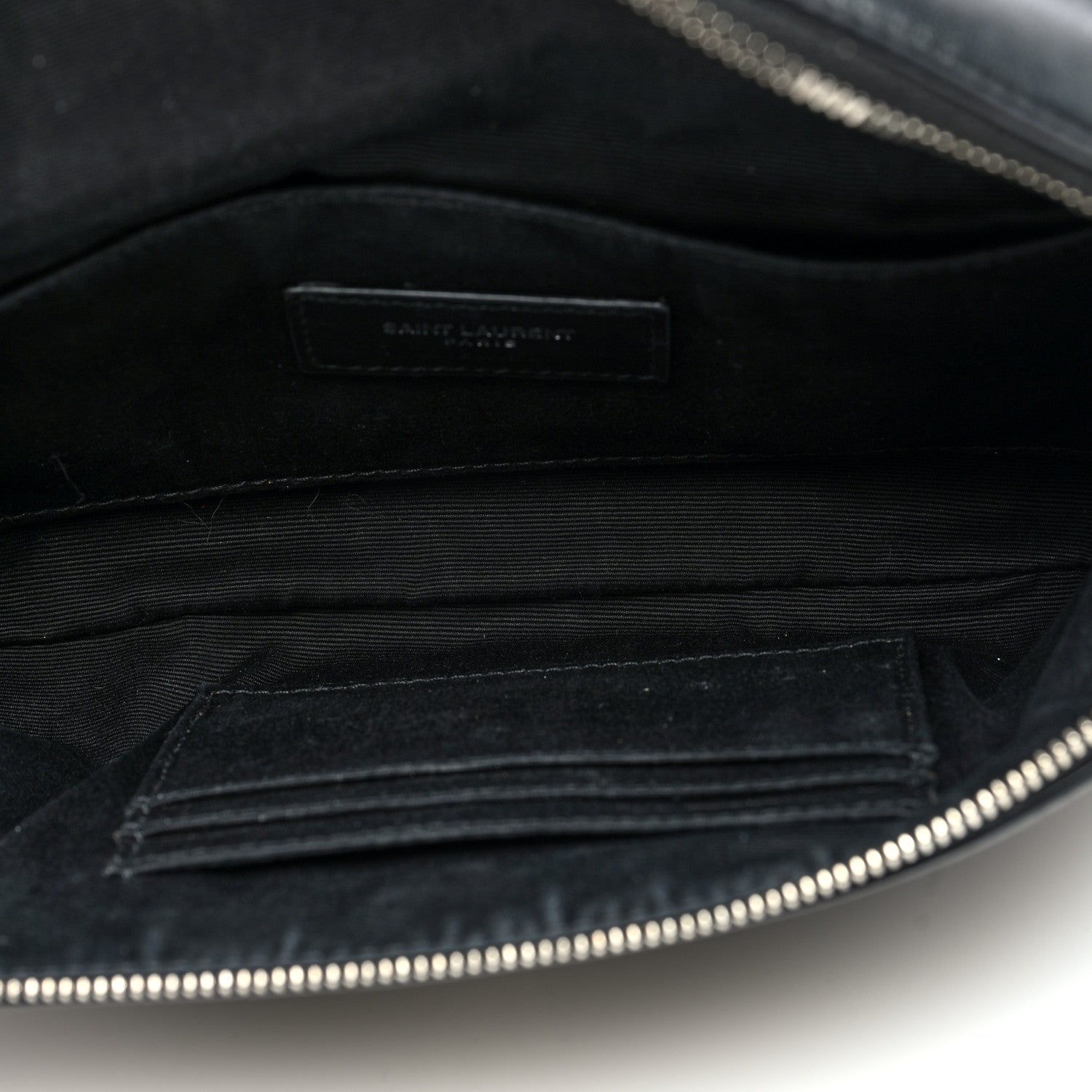 Saint Laurent Lambskin Monogram Belt Bag Black 5 of 9