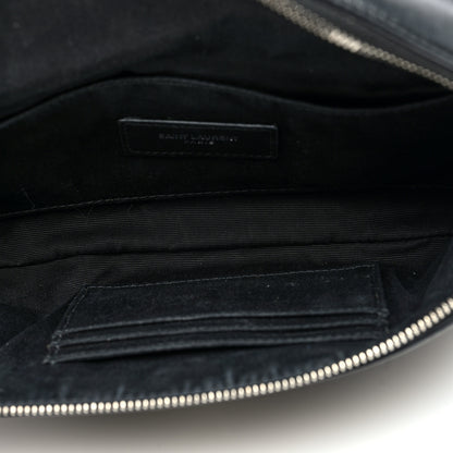Saint Laurent Lambskin Monogram Belt Bag Black 5 of 9