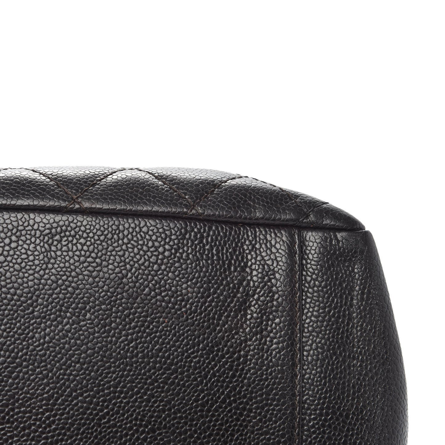 Caviar Quilted Grand Shopping Tote GST Dark Brown
