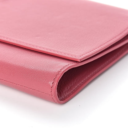 Saint Laurent Calfskin Monogram Large Belle De Jour Clutch Pink 8 of 11