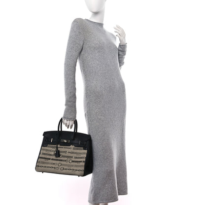 Hermes Swift Toile De Camp Dechainee Birkin 35 Black 2 of 13