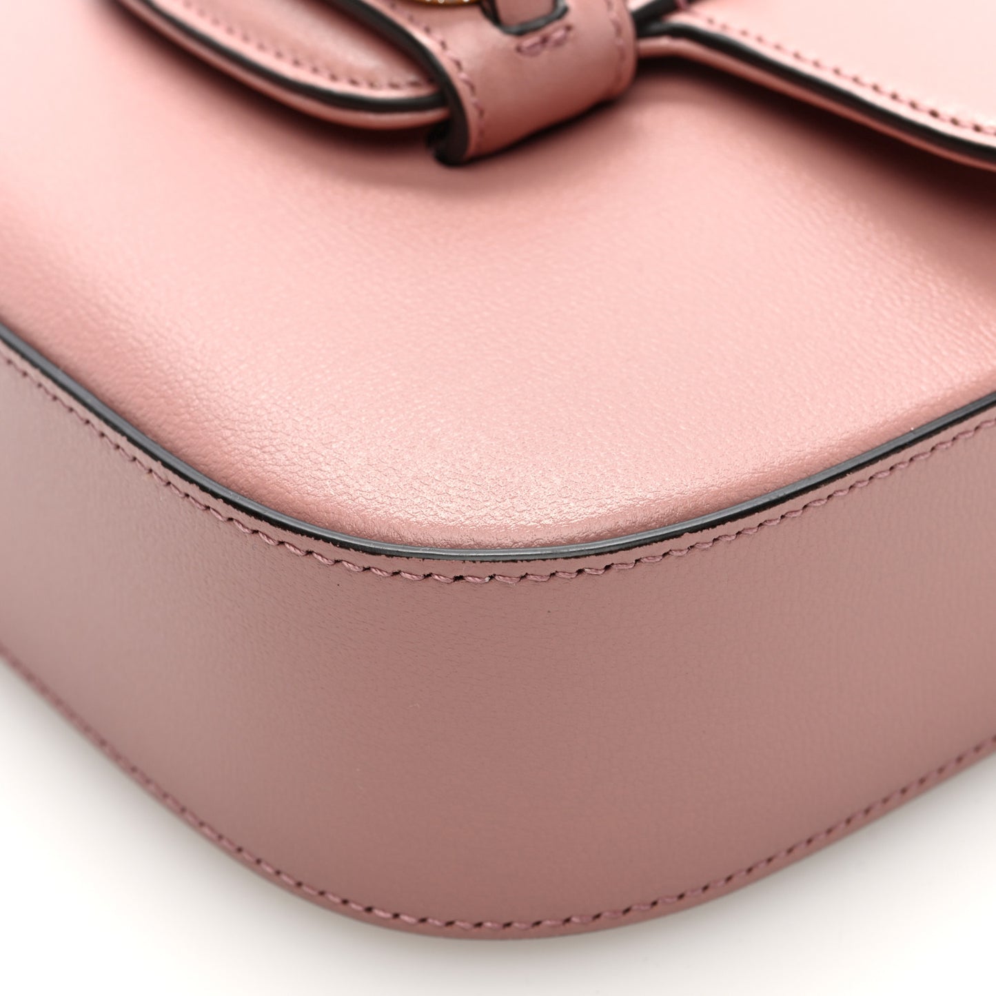 Azalea Calfskin Crystal GG Monogram Mini Horsebit 1955 Shoulder Bag Pink