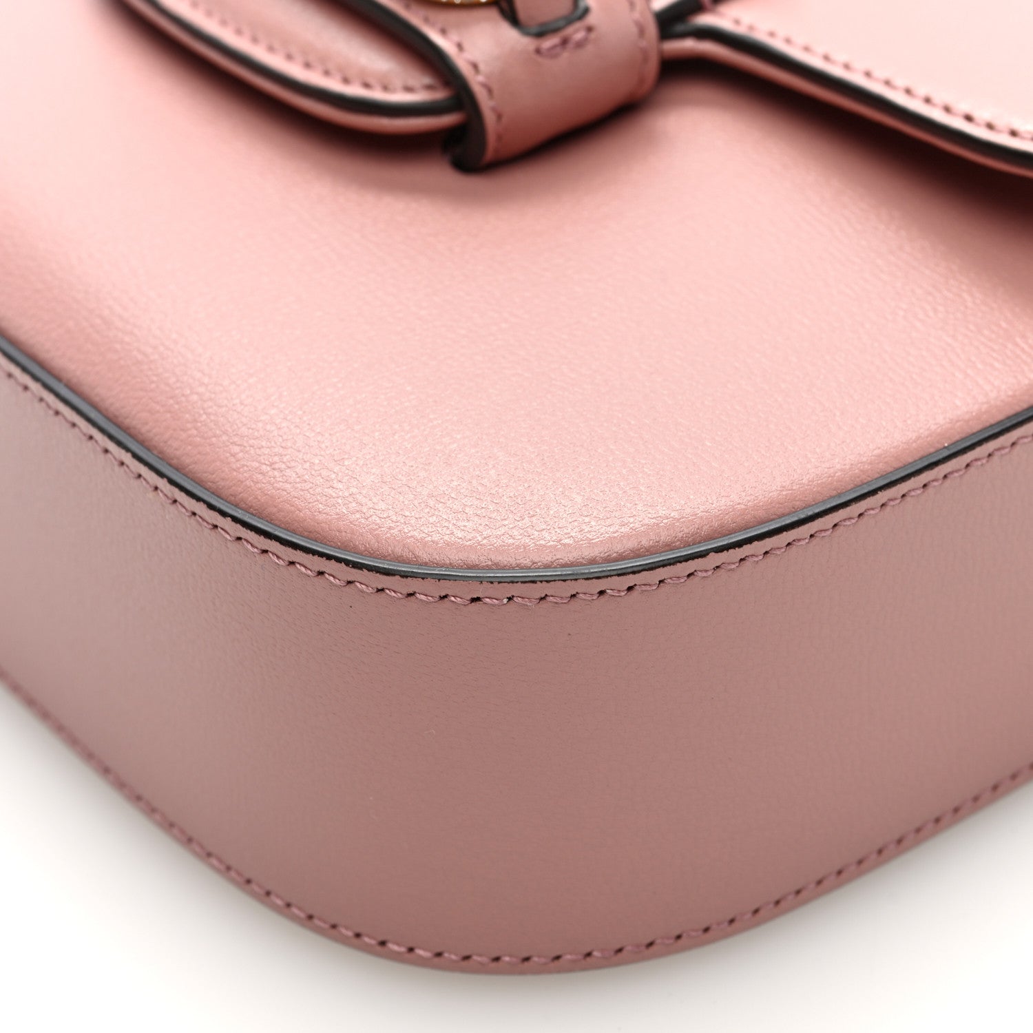 Gucci Azalea Calfskin Crystal GG Monogram Mini Horsebit 1955 Shoulder Bag Pink 10 of 10