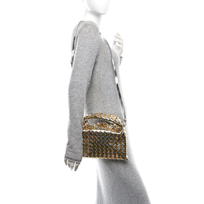 Bottega Veneta Metallic Lambskin Intrecciato Mini Hop Silver Gold 2 of 9
