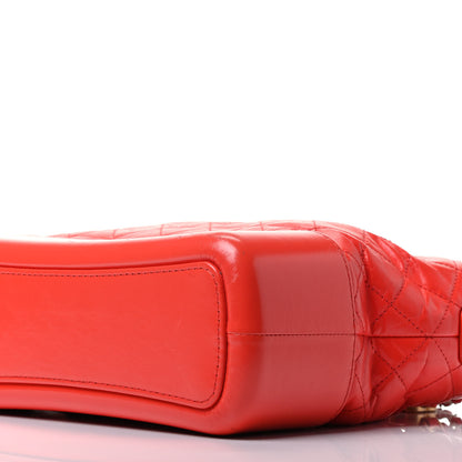 Chanel Aged Calfskin Quilted Medium Gabrielle Hobo Red 8 of 9
