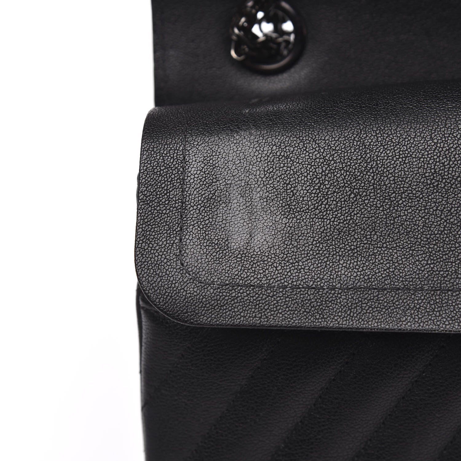 Chanel Sheepskin Chevron Quilted 2.55 Reissue 226 Flap So Black 11 of 14