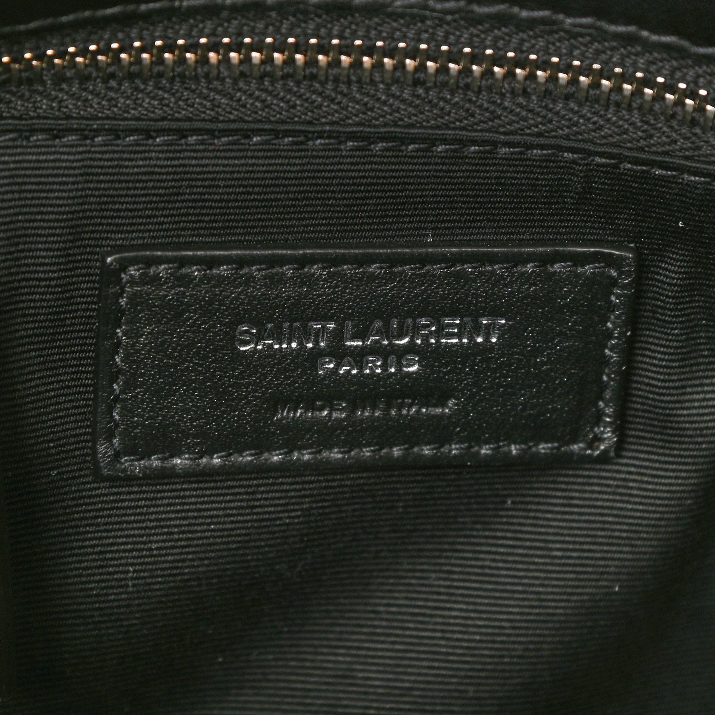 Lambskin Quilted Small Loulou Puffer Monogram Chain Satchel Black
