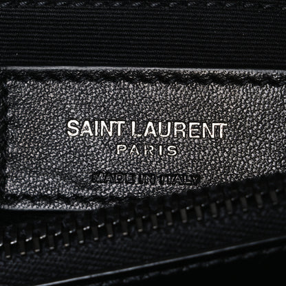 Saint Laurent Calfskin Y Quilted Monogram Monochrome Medium Loulou Chain Satchel Black Black 6 of 10