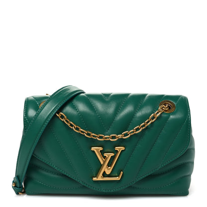 Louis Vuitton Calfskin New Wave Chain Bag MM NM Emerald 1 of 9