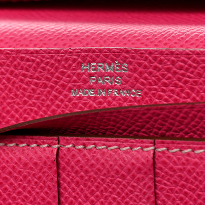 Hermes Epsom Bi-Color Tri-Fold Bearn Wallet Tosca Rose Tyrien 6 of 9