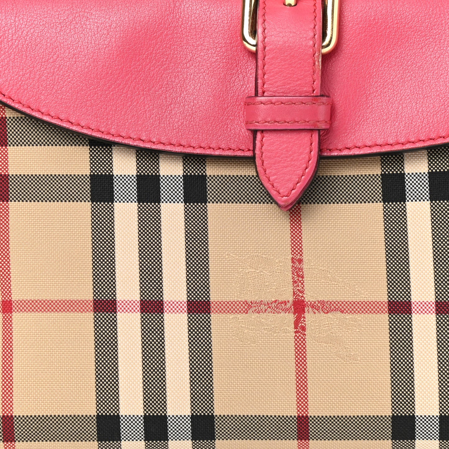 Horseferry Check Small Leah Crossbody Clutch Crimson Pink