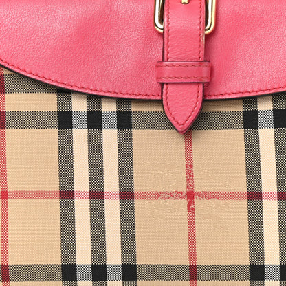 Burberry Horseferry Check Small Leah Crossbody Clutch Crimson Pink 9 of 13