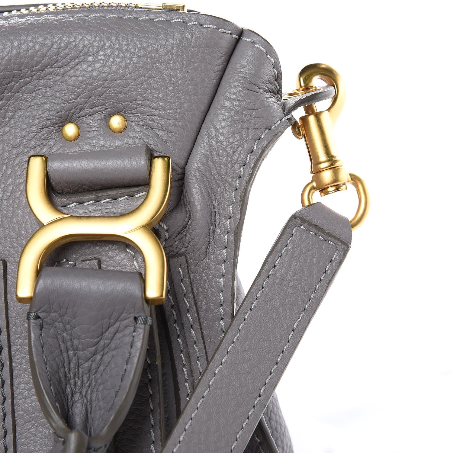 Chloe Calfskin Medium Marcie Satchel Cashmere Grey 10 of 11