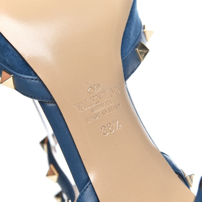 Valentino Garavani Suede Rockstud Ankle Strap 65mm Pumps 38.5 Peacock 7 of 7