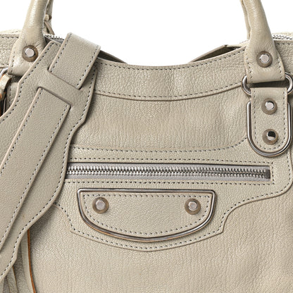 Balenciaga Chevre Gold Metallic Edge Hardware City Gris Glace 9 of 11