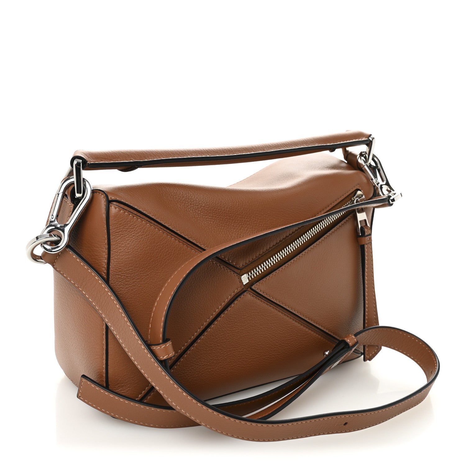Loewe Calfskin Small Puzzle Bag Tan 3 of 9