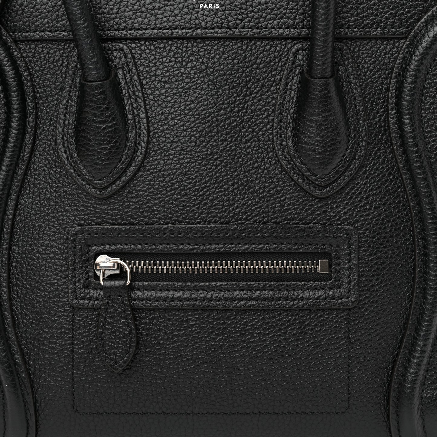 Drummed Calfskin Nano Luggage Black