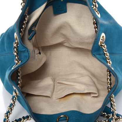 Gucci Vitello Range Medium Soho Chain Shoulder Bag Deep Cobalt 5 of 12