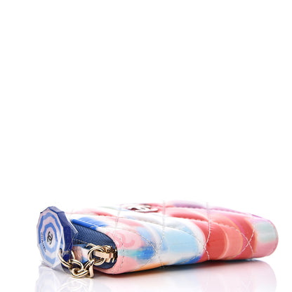 Chanel Patent Calfskin Printed Quilted Zip Coin Purse Multicolor 3 of 7