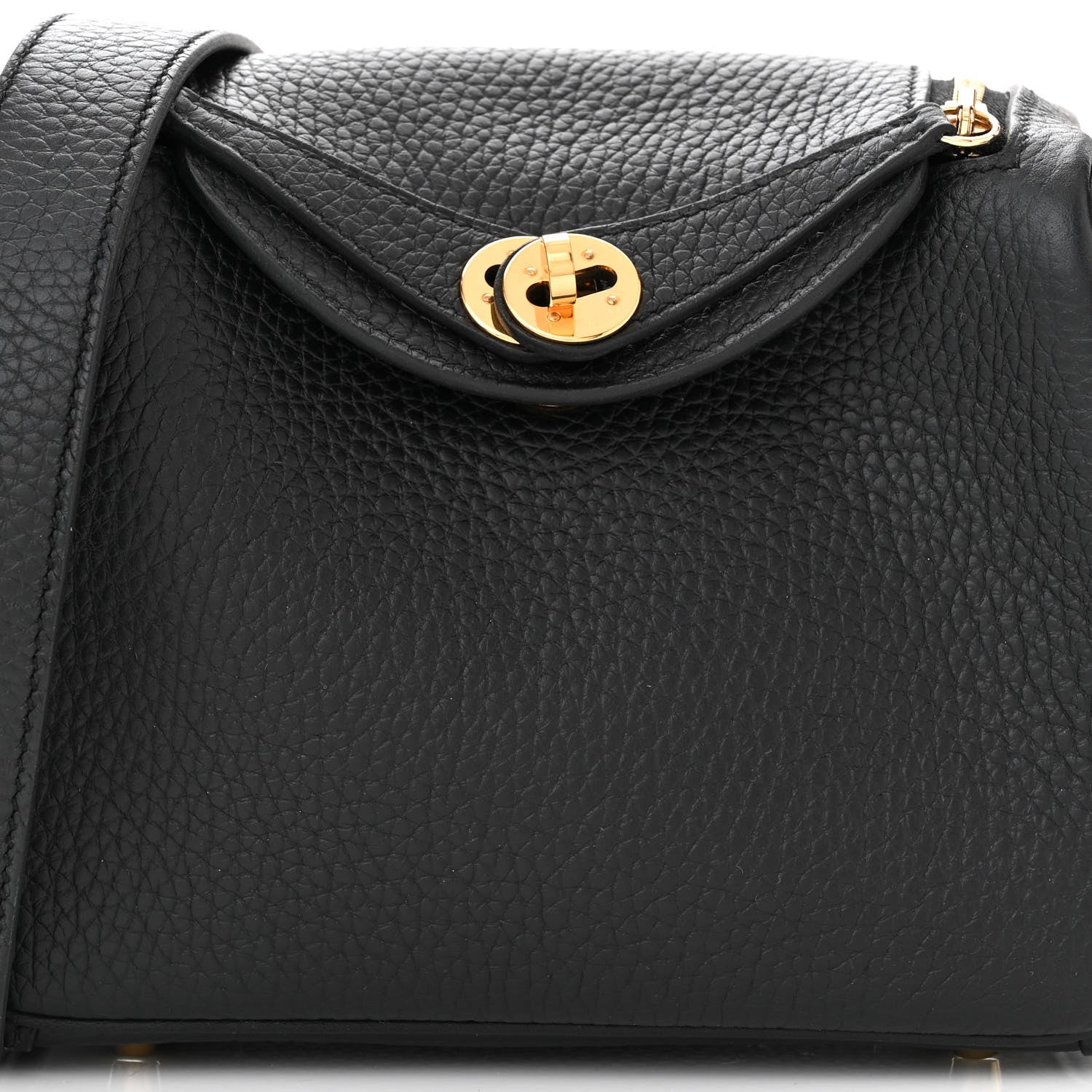 Hermes Taurillon Clemence Mini Lindy 20 Black 9 of 11