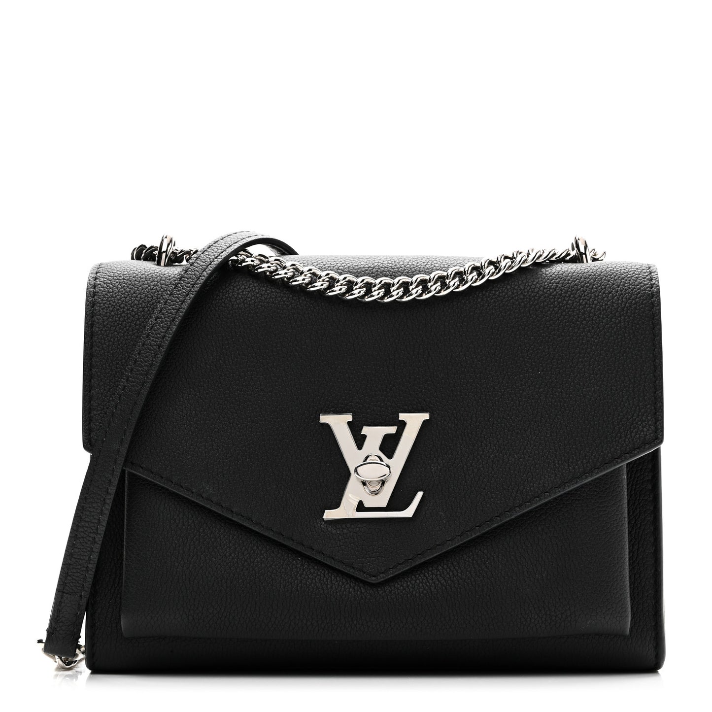 Soft Calfskin My Lockme Chain Bag BB Black