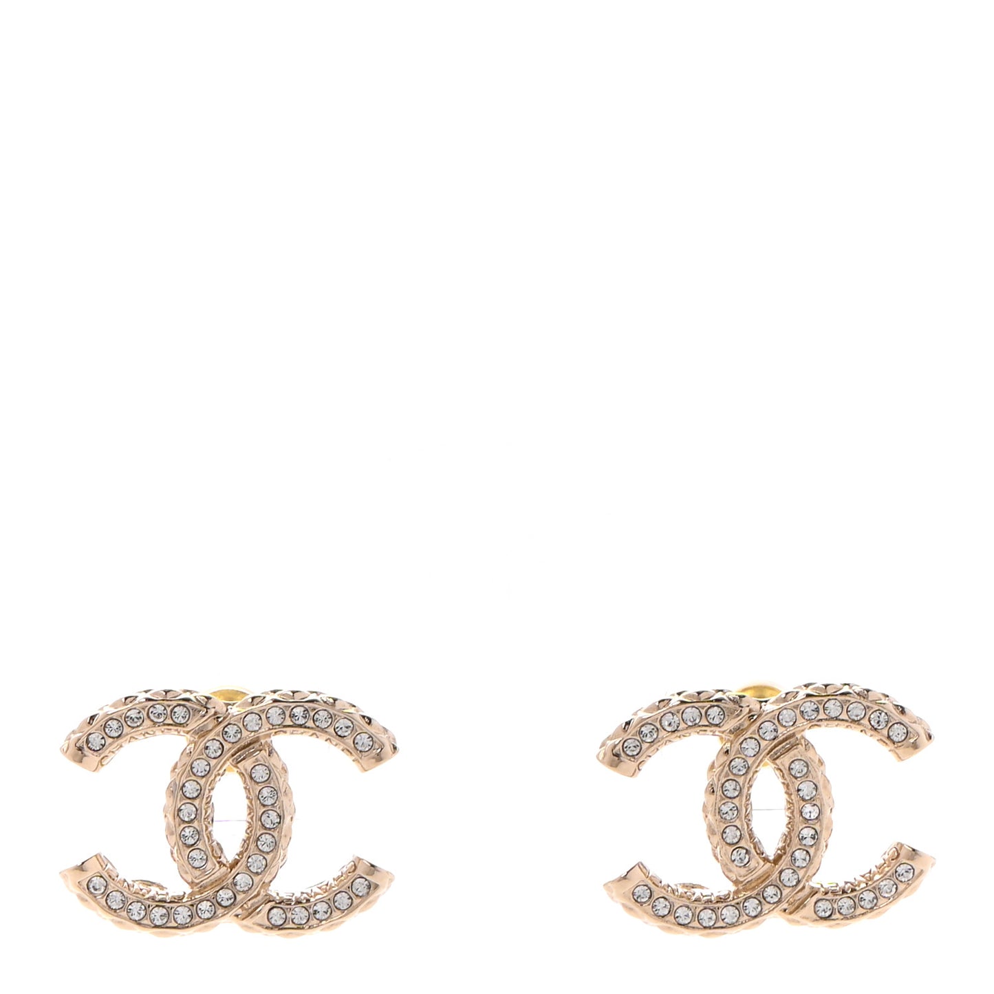 Crystal CC Earrings Gold