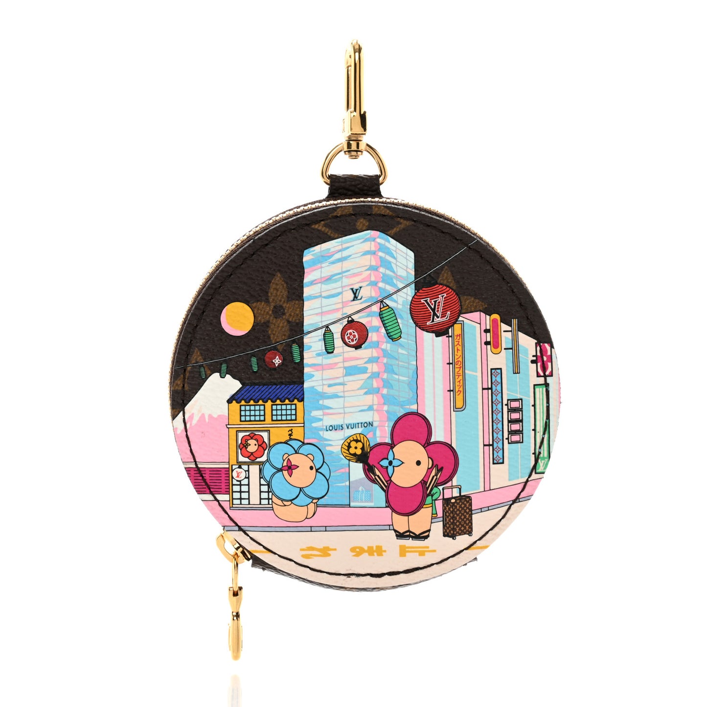 Monogram 2022 Christmas Animation Tokyo Round Coin Purse Blue