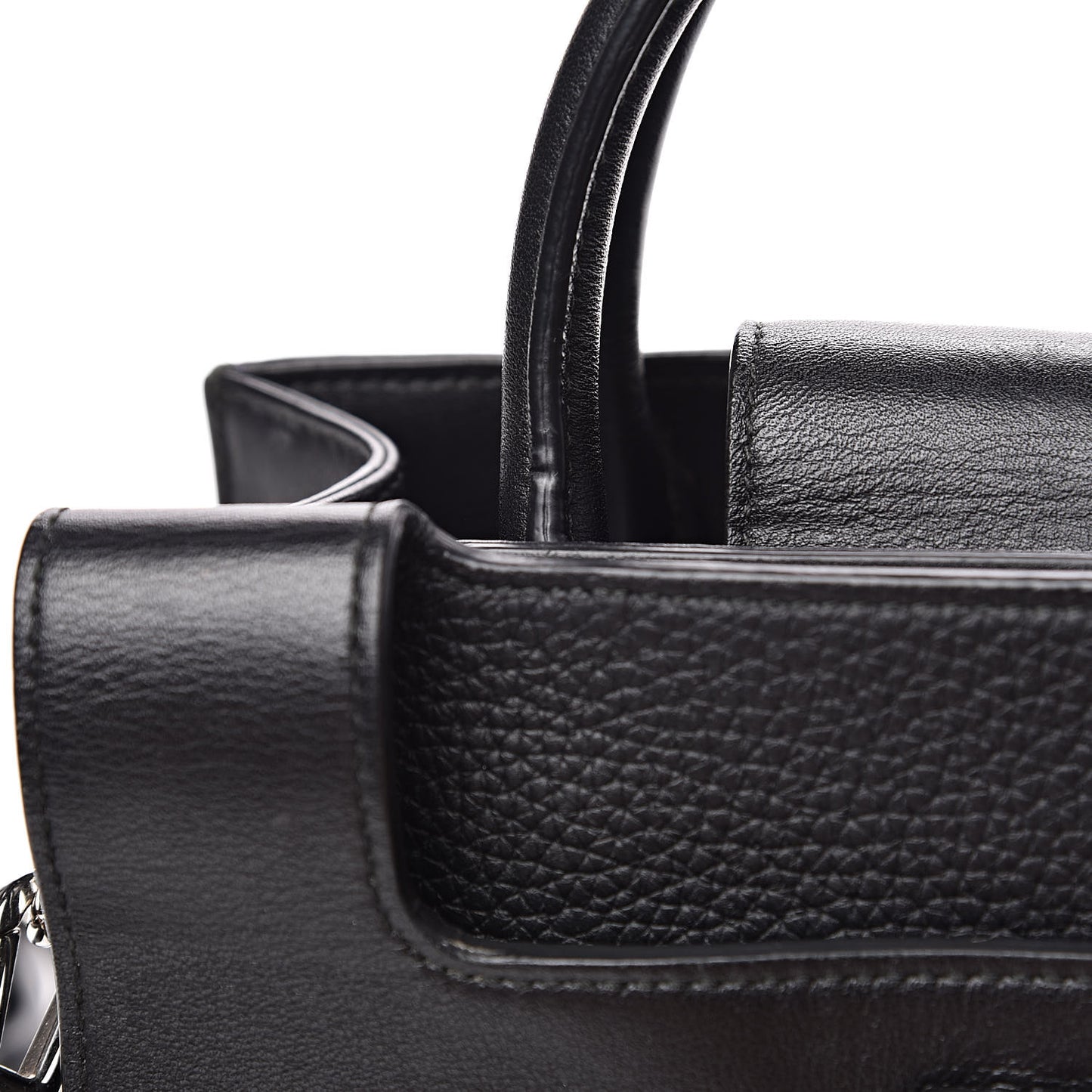Grained Calfskin Mini Diorever Flap Black