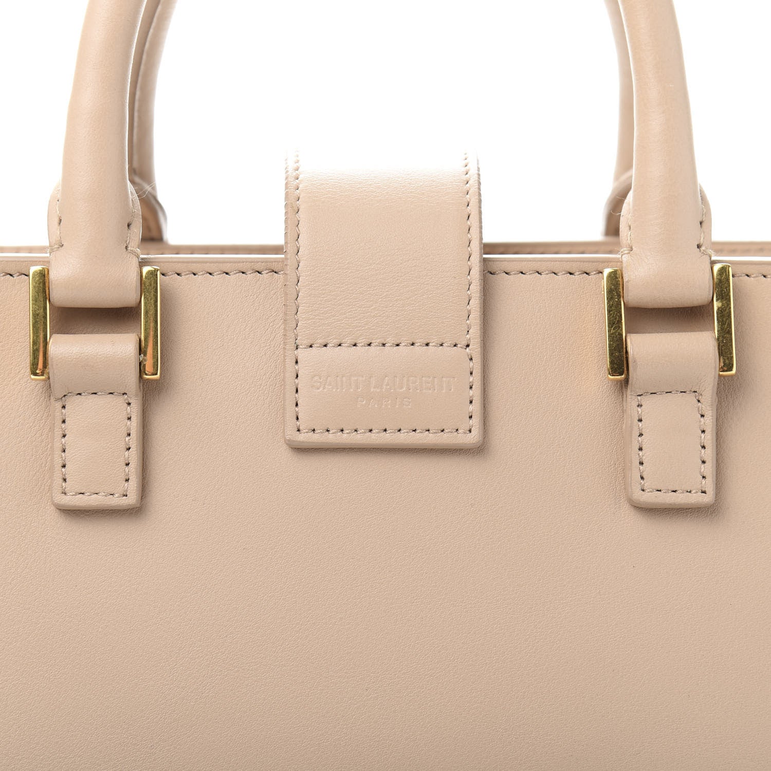 Saint Laurent Calfskin Monogram Baby Light Brown 13 of 14