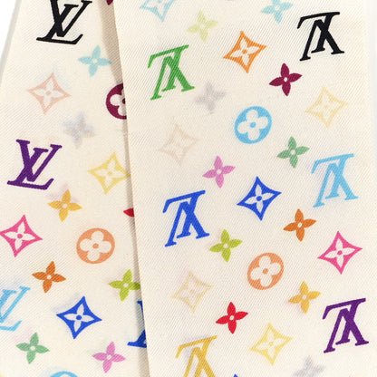 Louis Vuitton Silk Monogram Multicolor Bandeau White 4 of 4
