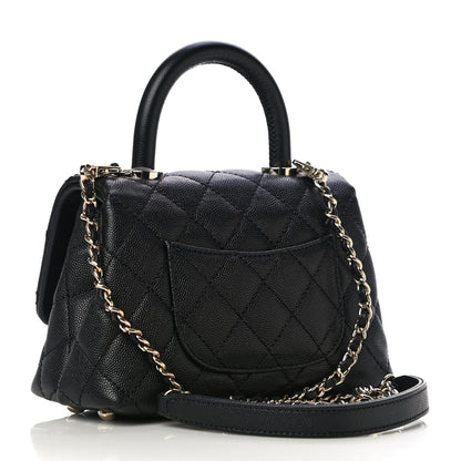 Chanel Caviar Quilted Extra Mini Coco Handle Flap Black 3 of 10
