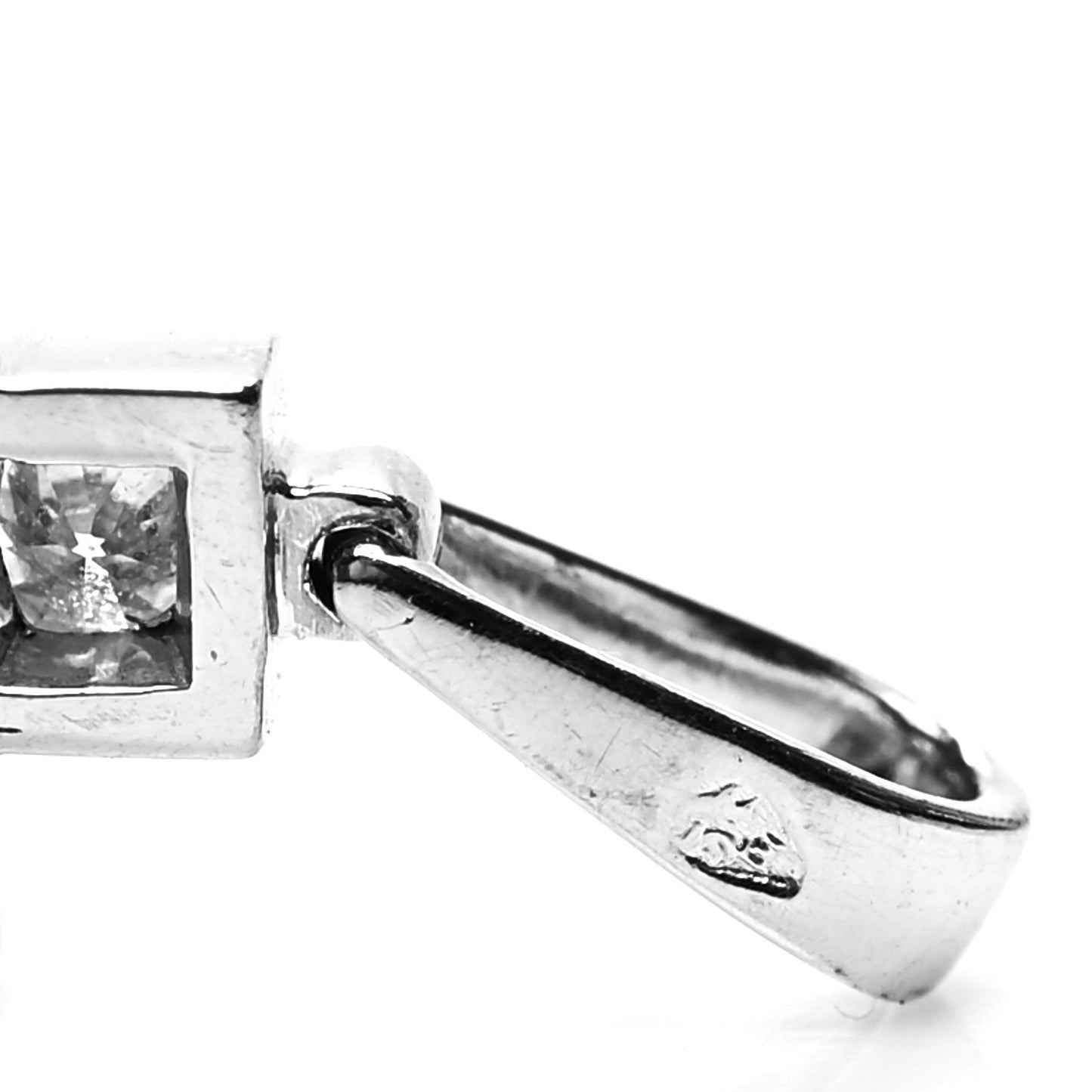 18K White Gold Diamond .30ctw Cross Charm Pendant