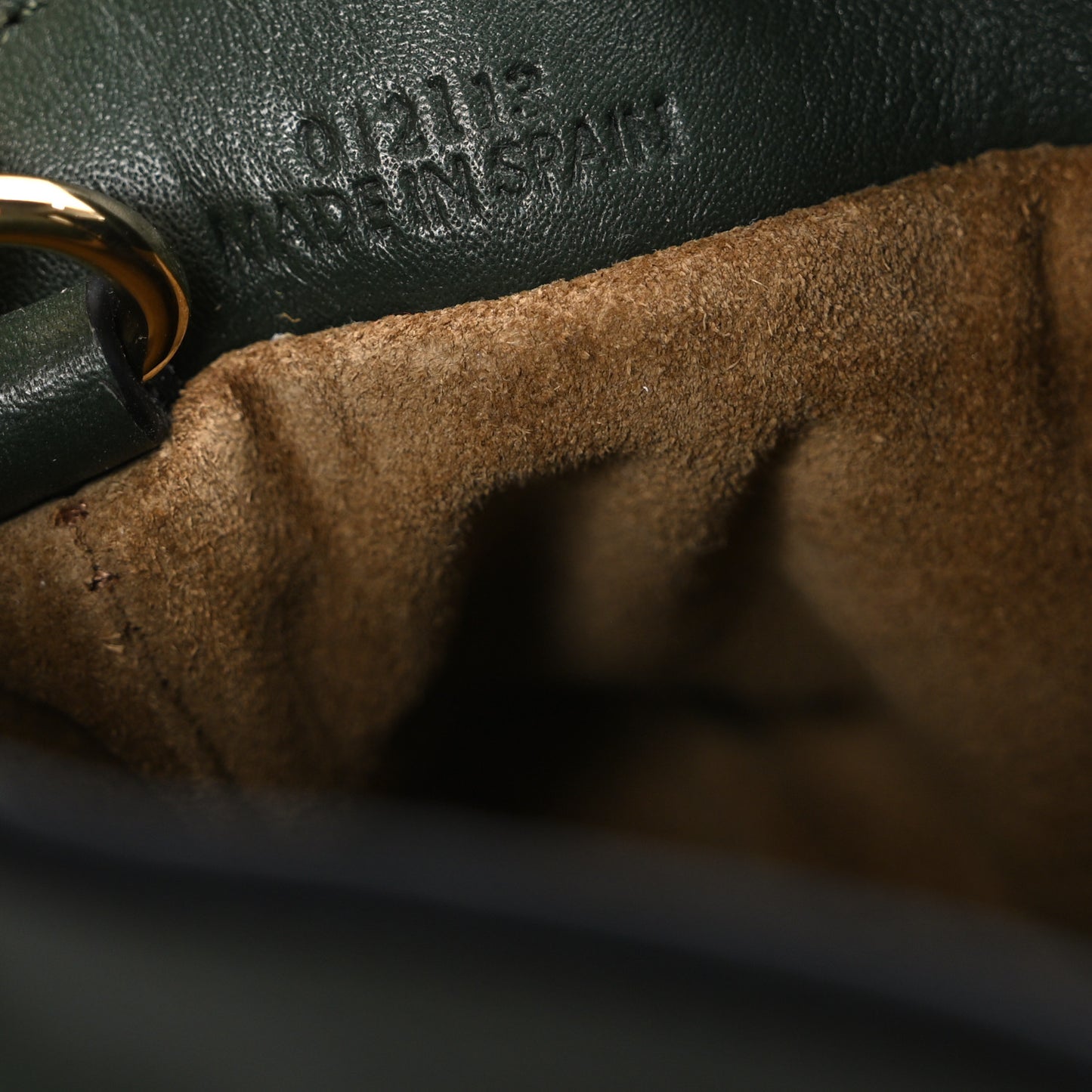 Calfskin Nano Flamenco Knot Clutch Khaki