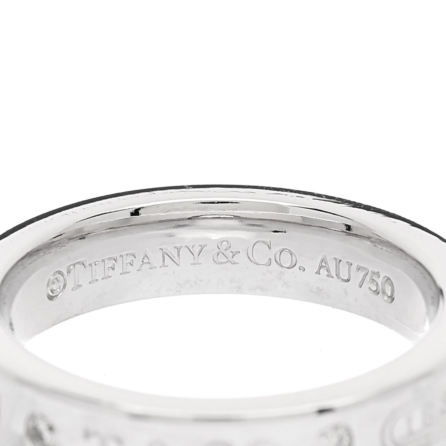 18K White Gold Diamond Narrow 1837 Ring 48 4.5