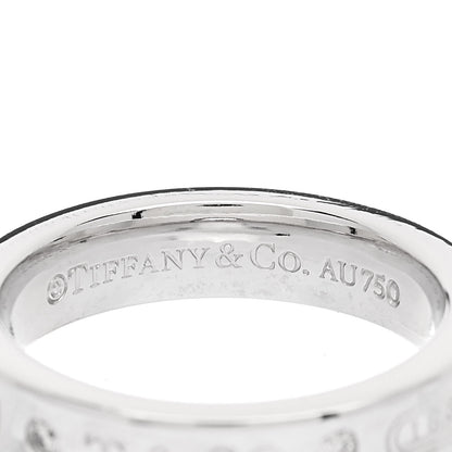 Tiffany 18K White Gold Diamond Narrow 1837 Ring 48 4.5 4 of 4