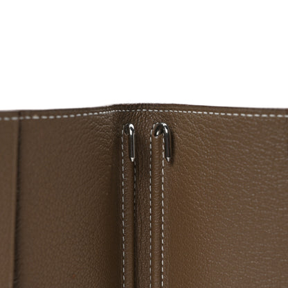 Hermes Chevre Mysore Globe Trotter Agenda Cover PM Etoupe 7 of 7