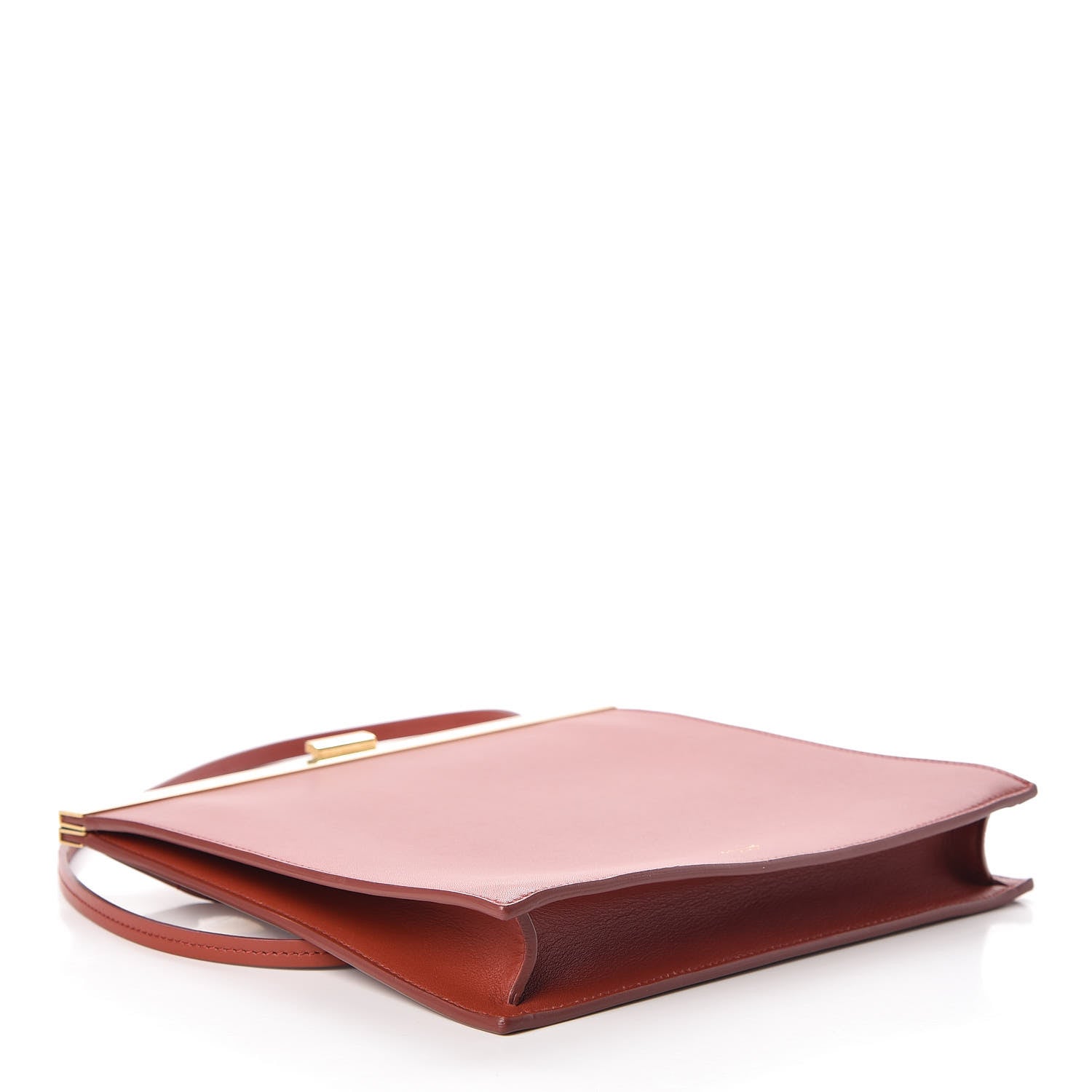 Celine Smooth Calfskin Mini Clasp Bag Dark Red 4 of 8