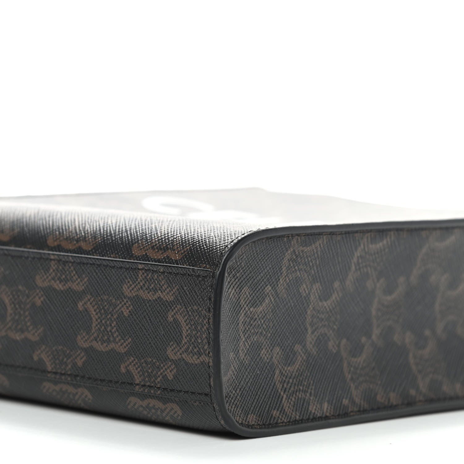 Celine Triomphe Canvas Calfskin Mini Vertical Cabas Tan 6 of 7