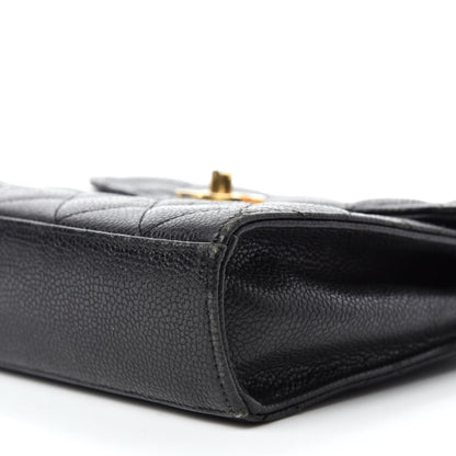 Chanel Caviar Quilted Single Flap Shoulder Bag Black 7 of 11