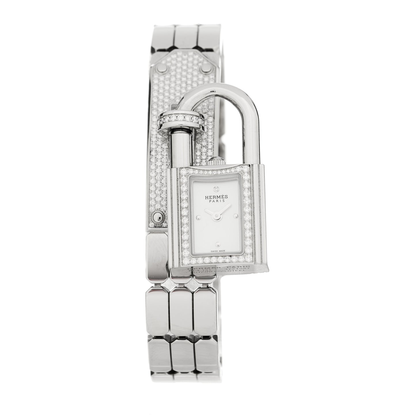 Stainless Steel Diamond Pave 16mm Kelly Quartz Watch