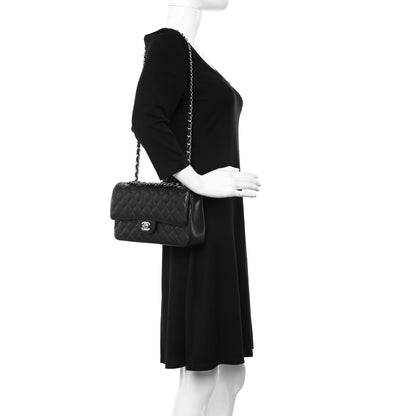 Chanel Caviar Quilted Medium Double Flap Black 2 of 12