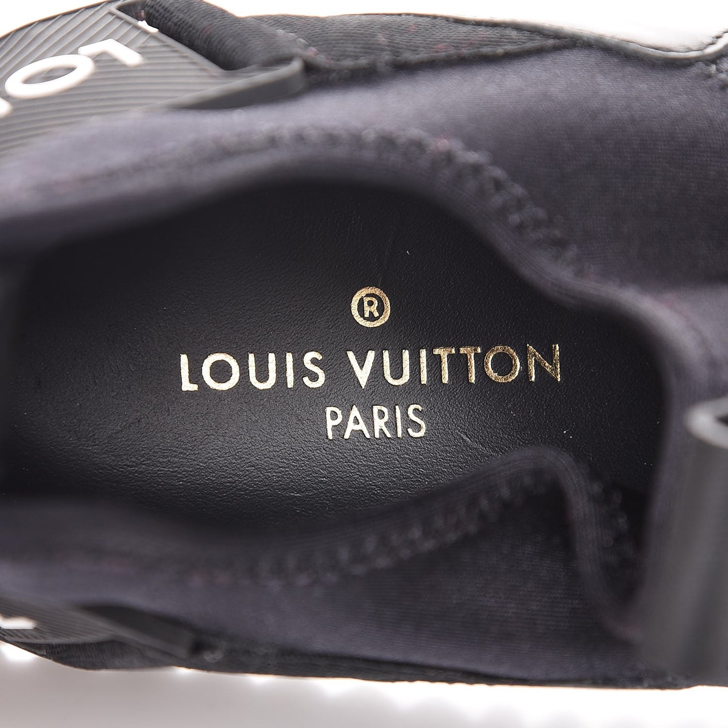 Calfskin Fabric Run Away Sneakers 35 Black