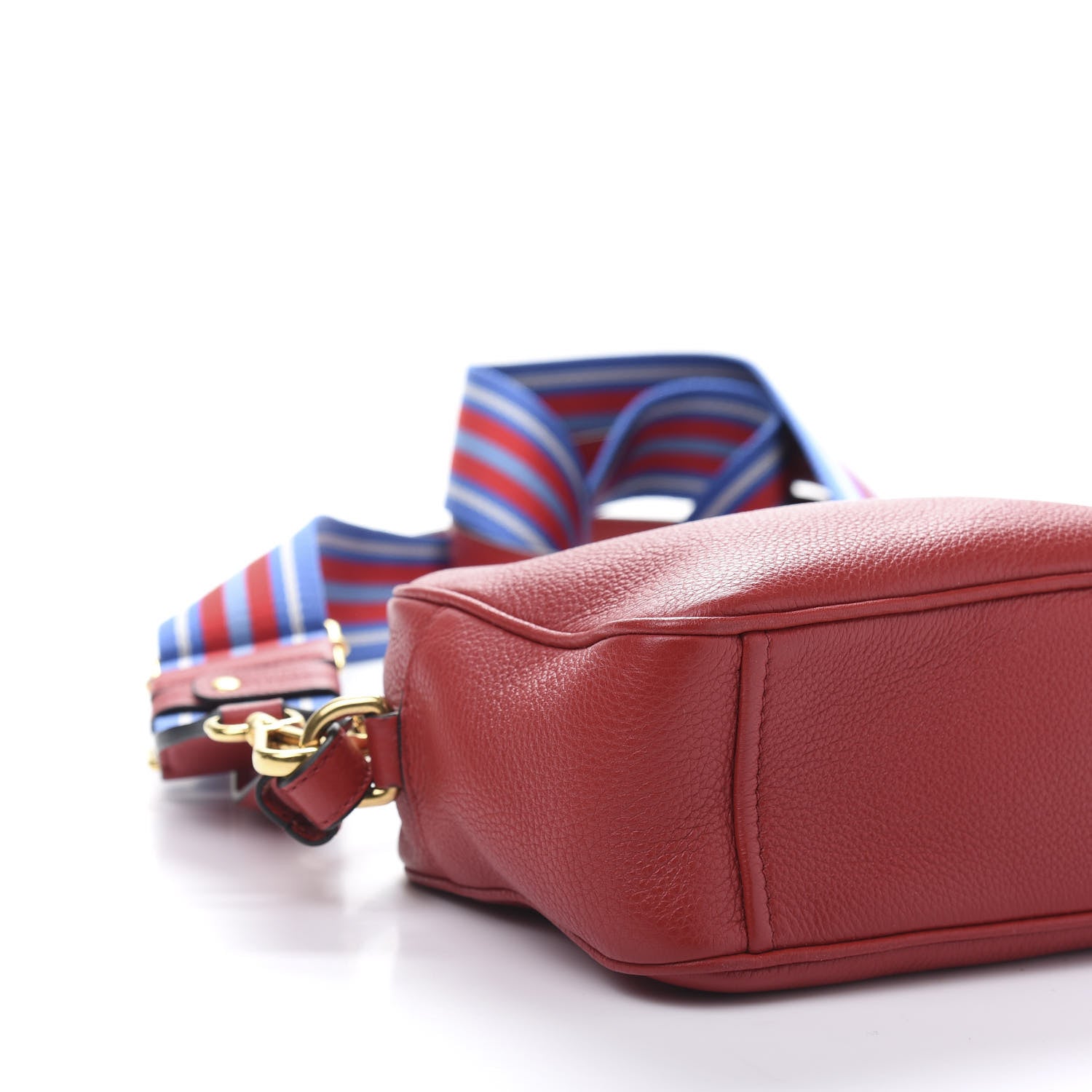 Prada Vitello Daino Camera Crossbody Rosso 7 of 11