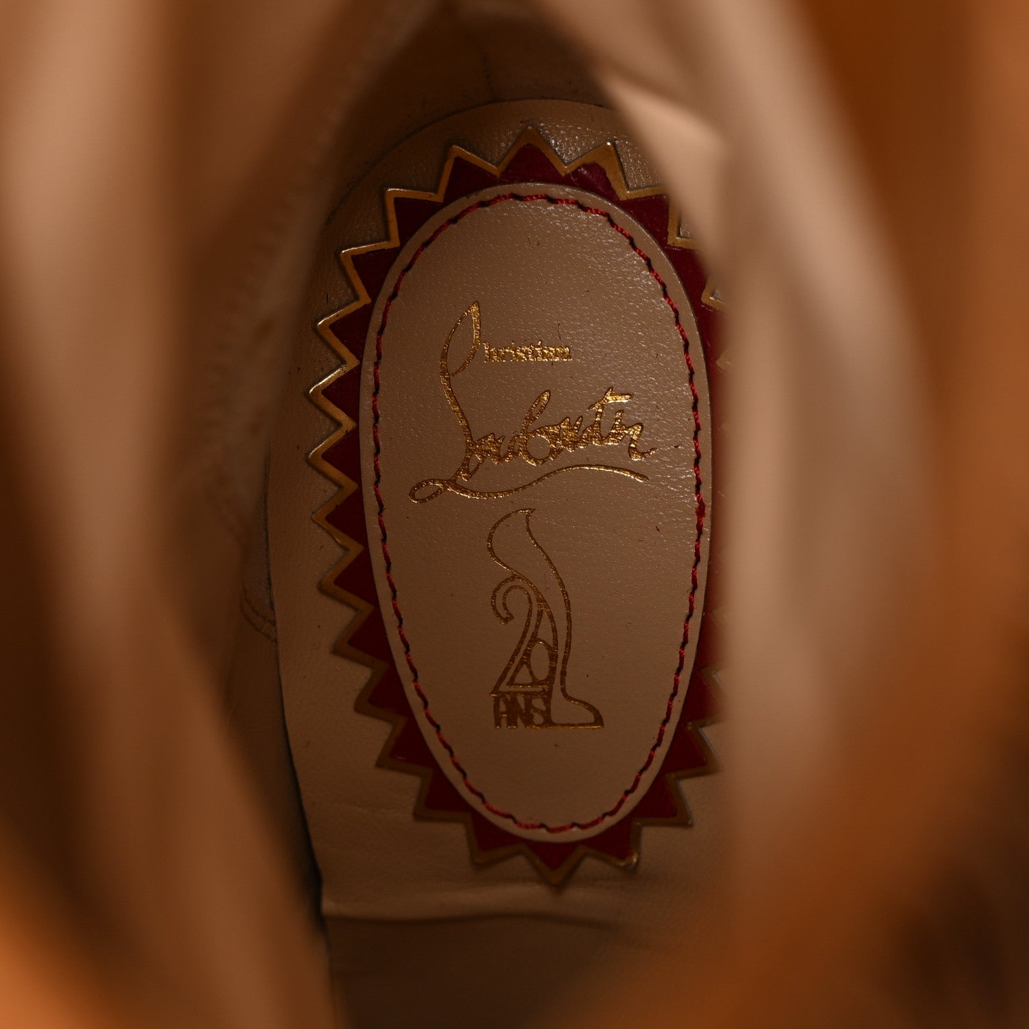 Christian Louboutin Suede Highness Tina Fringe Platform Peep Toe Boots 37.5 Brown 6 of 8