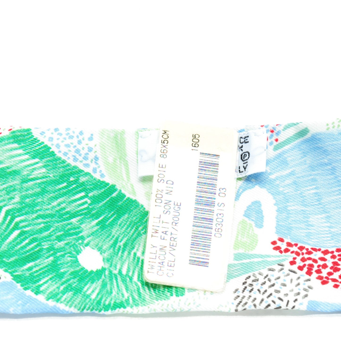 Silk Chacun Fait Son Nid Twilly Ciel Vert Rouge